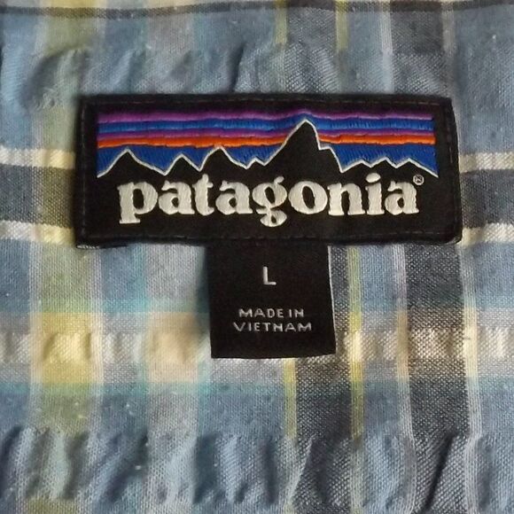 Patagonia Shirt, L, Puckerware/Seersucker, Short sleeves, Buttons, Victory Ranch - Picture 11 of 15